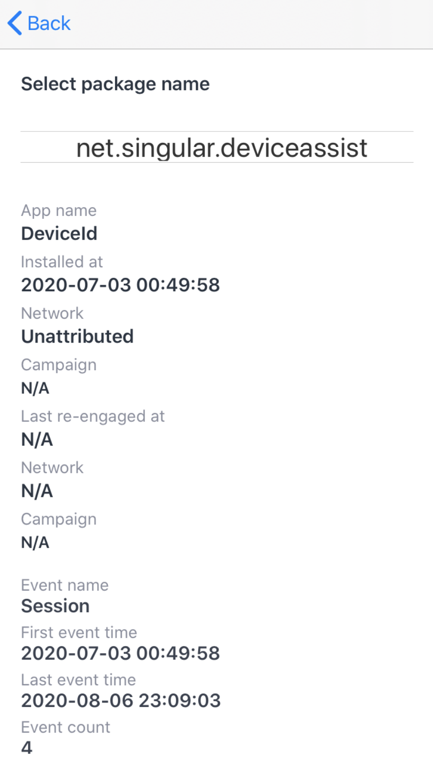 Attribution Details Display