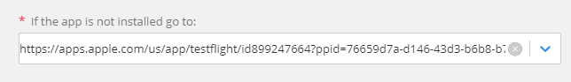 Example of custom product page link